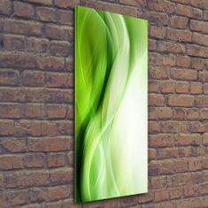 Wallmuralia Vertikální Foto obraz skleněný svislý Zelené vlny pozadí 50x125 cm 4 úchytky