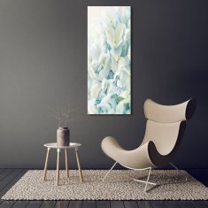 Wallmuralia Vertikální Fotoobraz na skle Květ hortensie 50x125 cm 4 úchytky