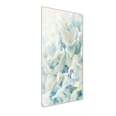 Wallmuralia Vertikální Fotoobraz na skle Květ hortensie 50x125 cm 4 úchytky