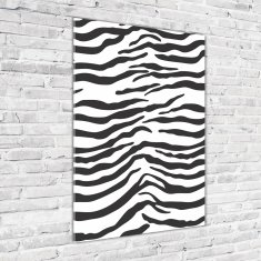 Wallmuralia Vertikální Foto obraz sklo tvrzené Zebra pozadí 70x100 cm 4 úchytky