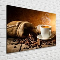 Wallmuralia Foto obraz skleněný horizontální Káva a koření 100x70 cm 2 úchytky