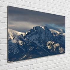 Wallmuralia Foto obraz sklo tvrzené Gievont zima 100x70 cm 2 úchytky