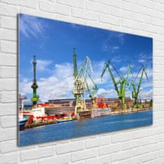 Wallmuralia Foto-obrah sklo tvrzené Dok v Gdaňsku 100x70 cm 2 úchytky