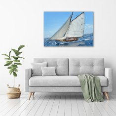 Wallmuralia Foto-obraz fotografie na skle Jachta 100x70 cm 4 úchytky