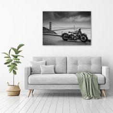 Wallmuralia Foto obraz fotografie na skle Motorka 100x70 cm 4 úchytky