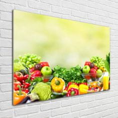 Wallmuralia Fotoobraz na skle Ovoce a zelenina 100x70 cm 4 úchytky