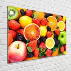 Wallmuralia Foto obraz skleněný horizontální Barevné ovoce 100x70 cm 2 úchytky