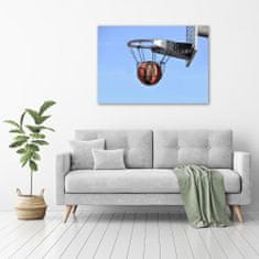 Wallmuralia Foto-obraz fotografie na skle Basketbal 100x70 cm 2 úchytky