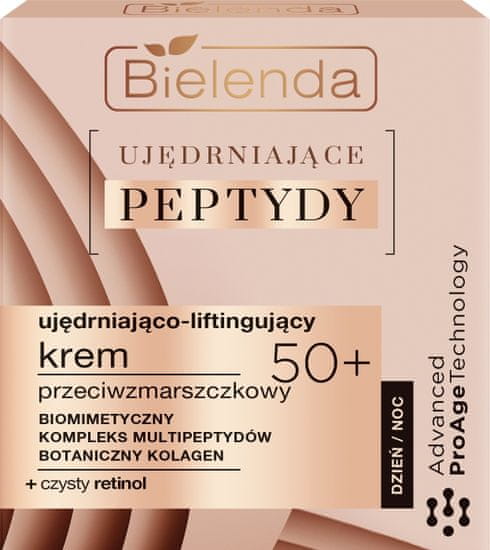 Bielenda Zpevňující peptidy 50+ Zpevňující liftingový krém proti vráskám na den a noc 50 ml