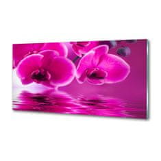 Wallmuralia Skleněný panel do kuchynské linky Orchidej 100x70 cm