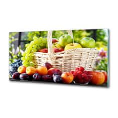 Wallmuralia Dekorační panel sklo Koš ovoce 125x50 cm