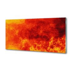 Wallmuralia Skleněný panel do kuchynské linky Plameny 100x50 cm