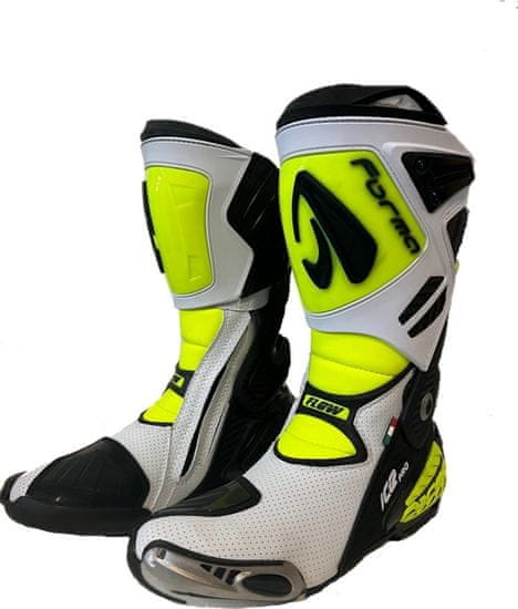 FORMA Moto boty ICE PRO FLOW replica M. JONES bílo/fluo žluté