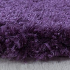 Ayyildiz Kusový koberec FLUFFY 3500, kulatý, Lila Rozměr koberce: 80 cm KRUH