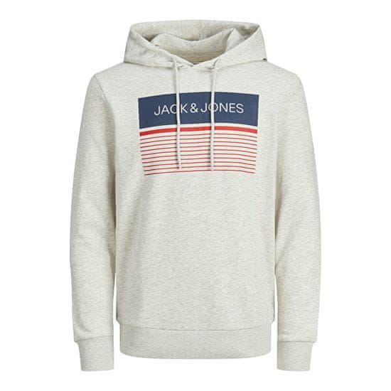 Jack&Jones Pánská mikina JJTRAVIS Regular Fit 12223700 White Melange