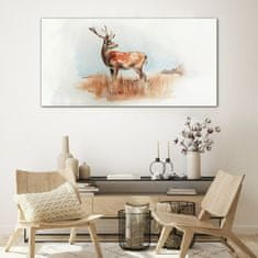 COLORAY.CZ Obraz na skle Akvarel Animal Deer 120x60 cm