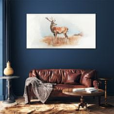 COLORAY.CZ Obraz na skle Akvarel Animal Deer 120x60 cm