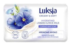 Luksja Krémové a jemné hydratační krémové mýdlo Flax & Rice Milk 90G