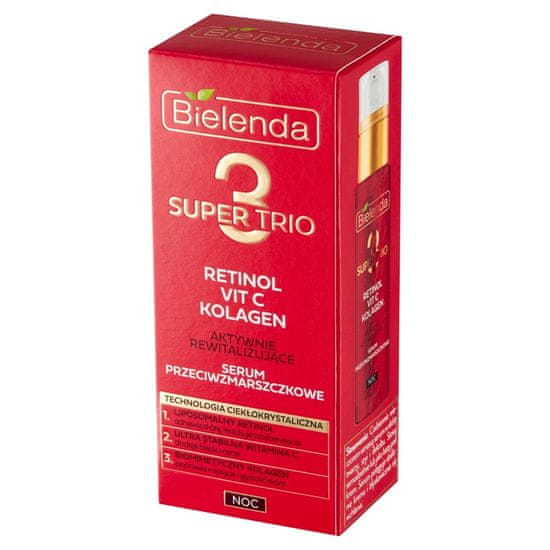 Bielenda Super Trio Active Revitalizační noční sérum proti vráskám 30 ml