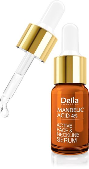 DELIA COSMETICS Profesionální vyhlazující sérum na obličej s kyselinou mandlovou 4% 10ml