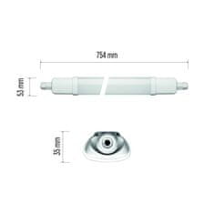 Emos EMOS LED prachotěsné svítidlo DUSTY 18W NW, IP65 ZT3020