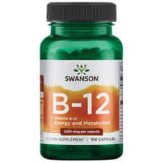 Vitamin B12, 500 mcg, 100 kapslí