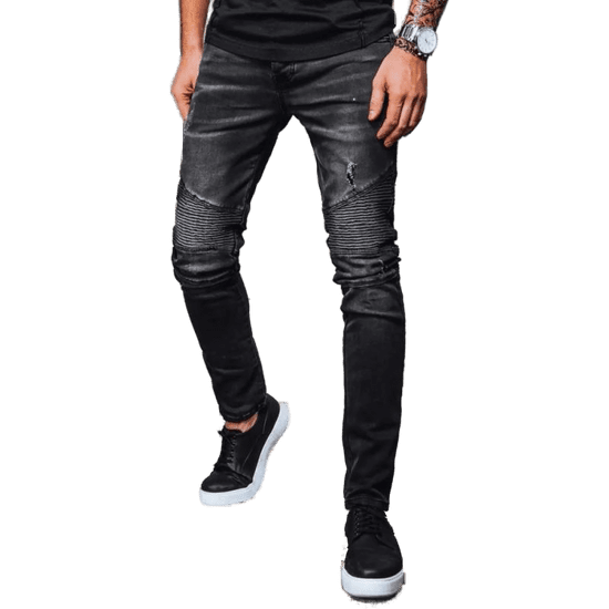 Dstreet Pánské džínové kalhoty REBA tmavě šedé ux3917