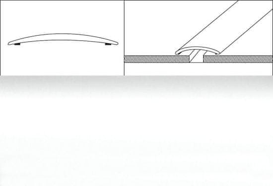 Eurofinal přechodové lišty 4 cm x 90 cm- bílý matný