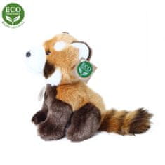 Rappa Plyšová panda červená sedící 18 cm ECO-FRIENDLY