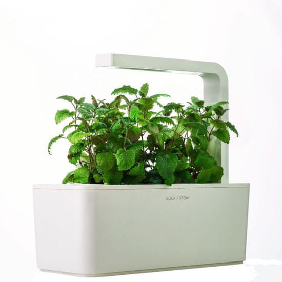 Click and Grow Smart Garden 3 chytrý květináč + 3ks kapslí se semínky bazalky, šedý