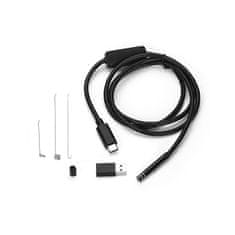 Inskam USB-C endoskop 8mm 720p, pevný kabel 3m, redukce na USB, pro Android, PC