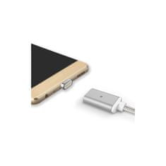 Mobilly Magnetický opletený nabíjecí a datový kabel 3v1 USB-C, Lightning, MicroUSB koncovky