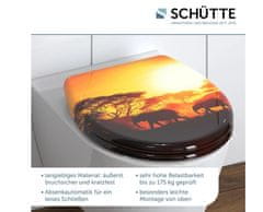 Schütte WC sedátko AFRICA | Duroplast, Soft Close s automatickým klesáním