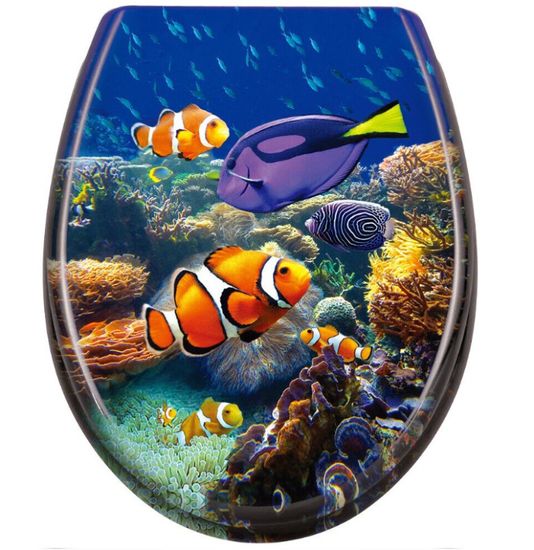 Schütte WC sedátko SEA LIFE | Duroplast, Soft Close s automatickým klesáním a rychloupínáním