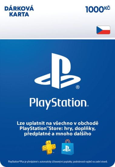 Sony PlayStation Store - Dárková karta 1 000 Kč