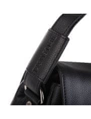 Betlewski Pánská kožená taška přes rameno Letterman Tbg-Ym-205 Black