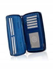 Betlewski Stylová dámská kožená peněženka Zbpd-Bs-5297 Blue