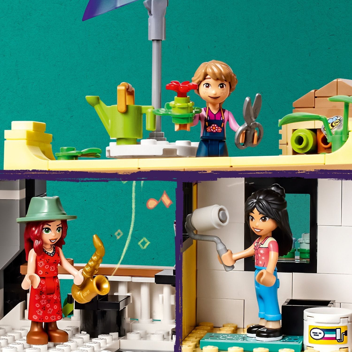 LEGO Friends 41732 Kvetinárstvo a dizajn štúdio v centre mesta