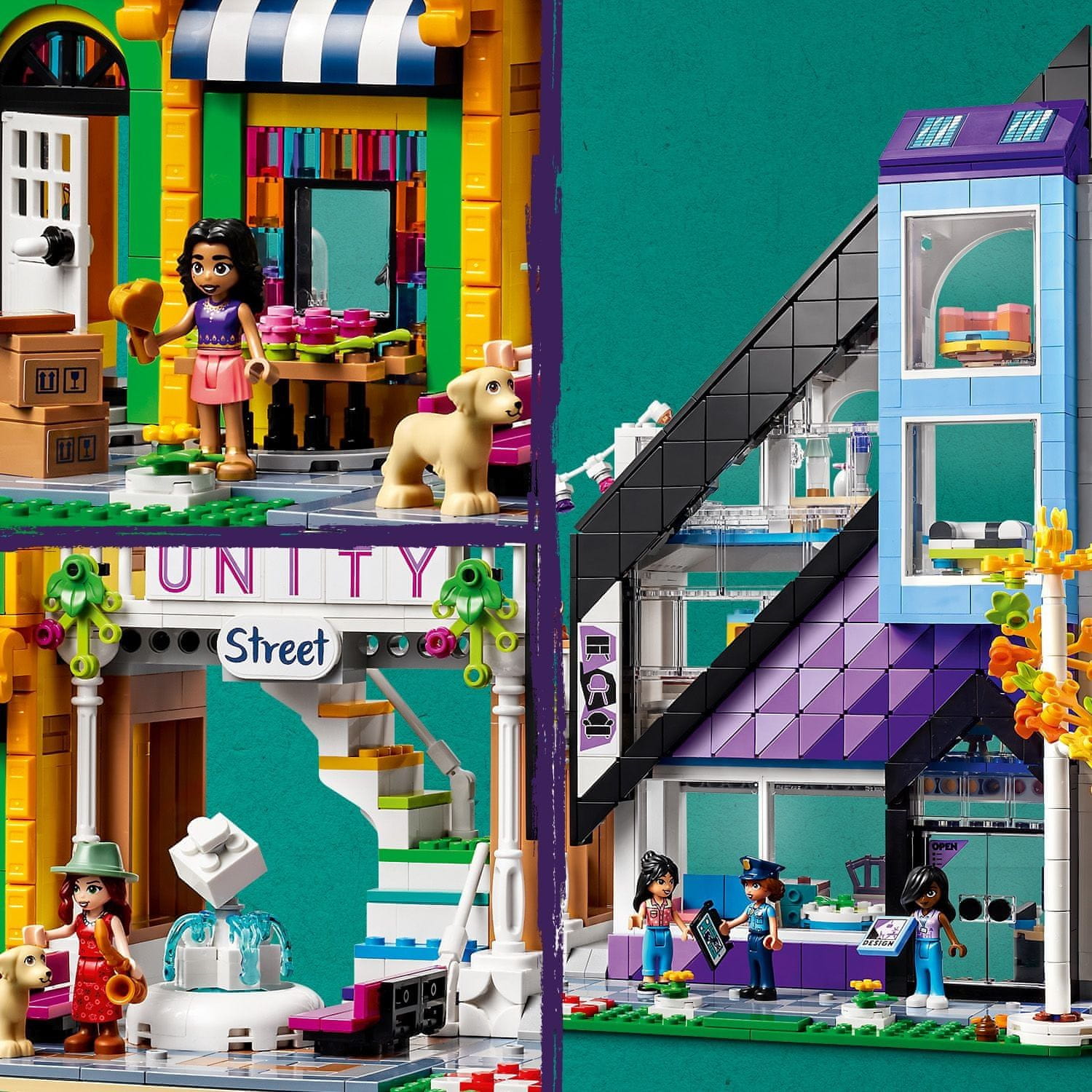 LEGO Friends 41732 Kvetinárstvo a dizajn štúdio v centre mesta