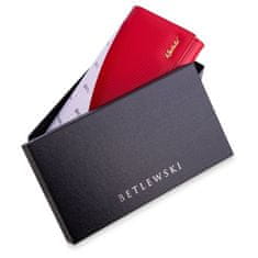 Betlewski Dámská kožená peněženka Red Dotty