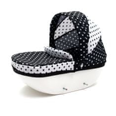 NEW BABY Dětský kočárek pro panenky COMFORT bílo-černý