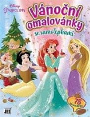 Princezny - Vánoční omalovánky se samolepkami