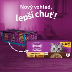 Whiskas Pure Delight kapsičky drůbeží výběr v želé pro dospělé kočky 48 x 85 g