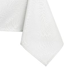 FLHF Ubrus Gaia White Embossed Floral 140x180 AmeliaHome