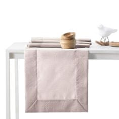 FLHF Ubrus Gaia Powder Pink Embossed Floral 40x140 AmeliaHome