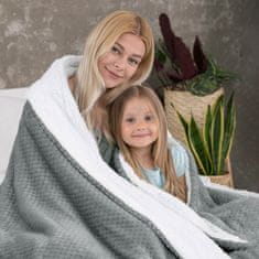 FLHF Shleepy Grey Embossed Jacquard Modern Blanket 130x180 AmeliaHome