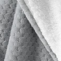 FLHF Shleepy Grey Embossed Jacquard Modern Blanket 130x180 AmeliaHome