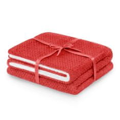 FLHF Shleepy Red Embossed Jacquard Modern Blanket 130x180 AmeliaHome