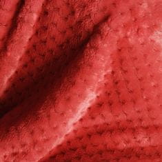 FLHF Shleepy Red Embossed Jacquard Modern Blanket 130x180 AmeliaHome