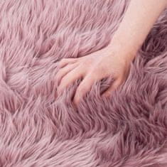 FLHF DOKKA koberec nepravidelného tvaru růžový moderní motiv 75x150 ameliahome